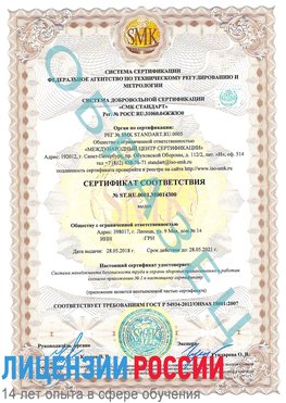 Образец сертификата соответствия Покров Сертификат OHSAS 18001